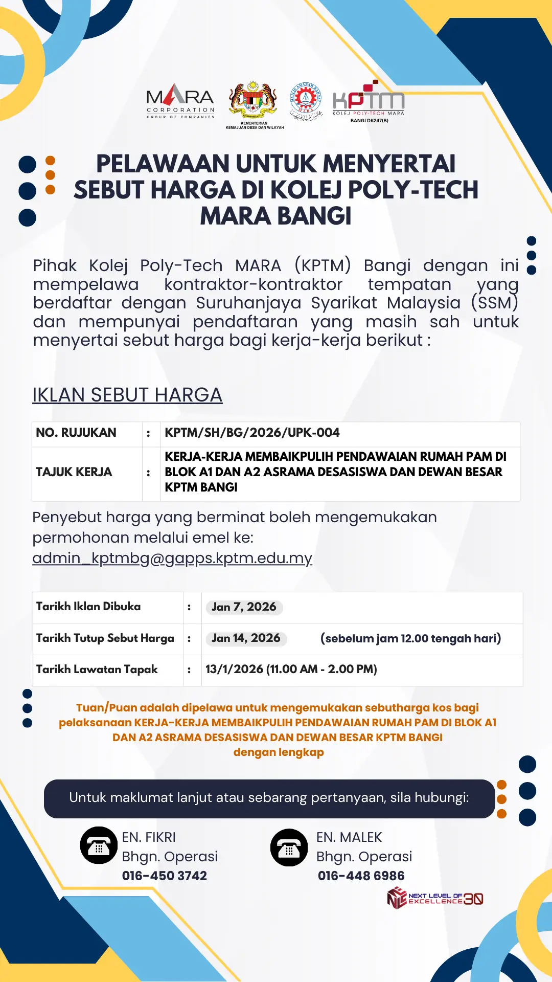 UPK-004 BAIKPULIH PENDAWAIAN RUMAH PAM